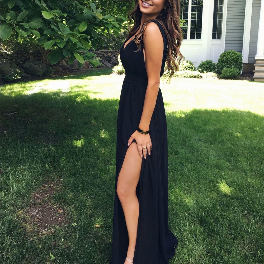 LuLus Black Maxi Dress